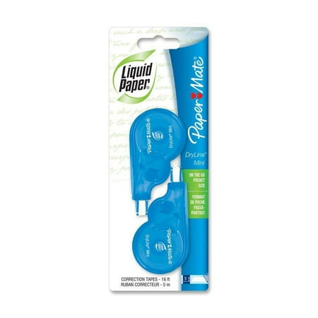 Paper Mate, PAP672515, Dryline Mini Correction Tape, 2 / Pack, Assorted