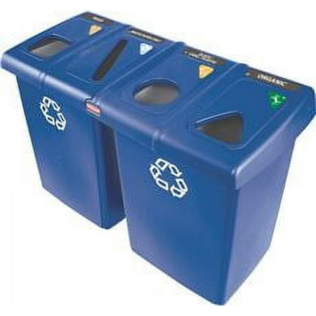 Glutton 6-Container Recycling Station, Blue