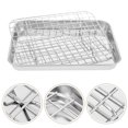 thumbnail image 2 of Plateau de Cuisson en Acier Inoxydable avec Grille, Moule à Pâtisserie en Métal, Plaque de Cuisson pour Four, 2 of 8