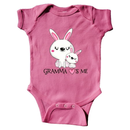 

Inktastic Gramma Loves Me- bunny family Gift Baby Boy or Baby Girl Bodysuit