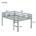 thumbnail image 7 of Miniyam Full Loft Bed for Kids, Solid Wood Frame with Ladder and Guardrails, Space-Saving Design, Gray, 7 of 7