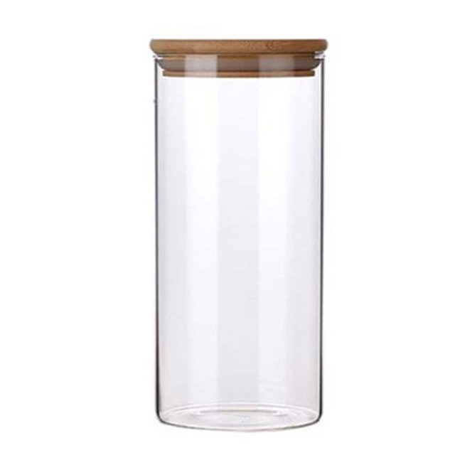 Glass Kitchen Storage Canister Large Capacity Storage Jar for Food Storage Organization 10*25cm
