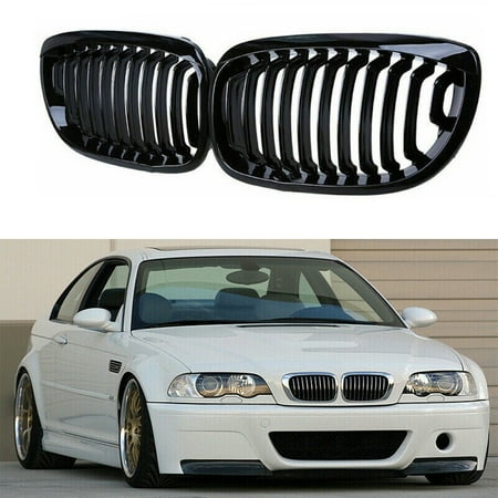 

Furvclv 1 Pair Auto Grille Front Bumper Grille Protector 51137064317 Compatible For 3 Series E46 2 Doors 2002-04