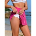 thumbnail image 5 of Womens 3" Swim Skirts High Waisted Elastic Swimming Bottoms with Built in Mesh Briefs and Pockets, 5 of 7