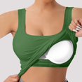 thumbnail image 6 of HBYJLZYG Women's Plus Size Tank Top with Built-in Bra, Ribbed Sleeveless Cami Shirt, U Neck Comfortable Summer Vacation Top, Versatile Everyday Casual Wear, 6 of 9