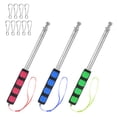 thumbnail image 1 of Uxcell 3-Pack 5.25Ft/1.6M Telescopic Flag Pole with Clips Red/Blue/Green, 1 of 2