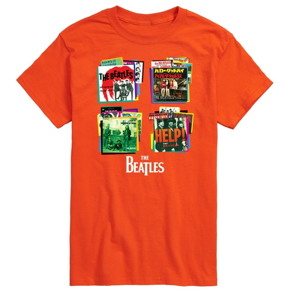 The Beatles - Record Covers Grid Collage - Men's Short Sleeve Graphic T-Shirt