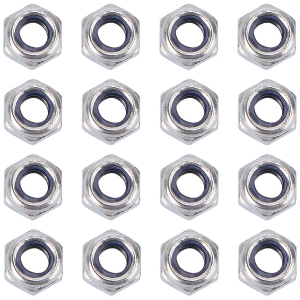 EeaseMX 100 tuercas de seguridad de acero inoxidable 304 con inserto de nailon.