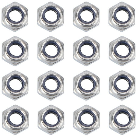 

100pcs Lock Nut Stainless Steel Finish Hex 304 Stainless Steel with Nylon Insert