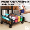 thumbnail image 2 of Compact Refrigerator Stand with Beverage Storage, Wheels & Semi-Enclosed Space for Dorm, Home, Office, 2 of 7