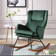 thumbnail image 2 of Porthos Home Dax Rocking Accent Chair, Velvet, Rubber Wood and Steel Legs, 2 of 6