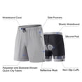 thumbnail image 5 of M Buder Men's 2-in-1 Mountain Bike Shorts Quick-Dry Cycling Riding Pants with Shock Absorbing Padding, Grey Medium. Top Choice for Hiking, Riding, and Active Commuting., 5 of 9