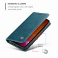 thumbnail image 3 of Dteck Case for Apple iPhone 12 Pro Max, Retro Style Wallet Phone Case Stand Credit Card Slot Premium Protective PU Leather Flip Magnetic Case Cover, Blue, 3 of 6
