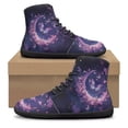 thumbnail image 7 of POLERO Butterfly Moon Floral Purple Walking Shoes Wide Width Running Sneaker for Women High Top Business Barefoot Shoes Walking Office Work Shoe Lace-Up Running Sports Outdoor Sneakers, 7 of 7