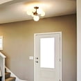thumbnail image 2 of Claxy 5-Light Brass Semi Flush Mount Light with Sputnik Globe Milk Glass Shade, 2 of 6