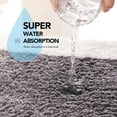 thumbnail image 5 of Gray 50*80cm Ultra Soft Microfiber Shaggy Bathroom Mats, Extra Absorbent Bath Rugs, Machine Washable/Dry, Non-Slip Bathroom, 5 of 5