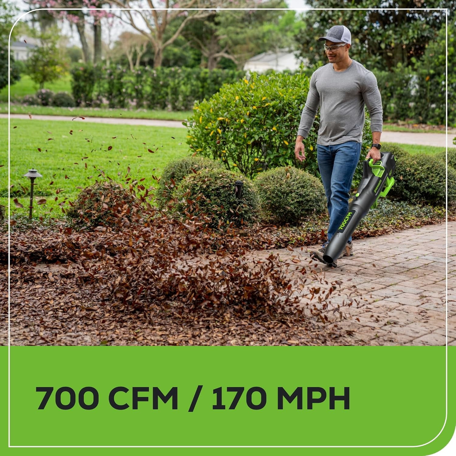 Greenworks 80V 21" Push Lawn Mower + Blower (Gen 2), 5.0Ah Battery