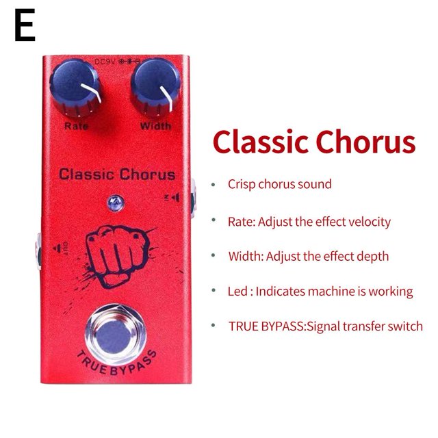 Pédale de Guitare Électrique Vintage Overdrive - Effet de Distorsion pour Tons Riches, Parfait pour Jouer