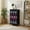 Color-2, variant on 4 Drawer Vertical Storage Dresser abstract dotted circle diamond Ethnic geo repeat indigo shade with Wood Top Fabric Pull Drawers