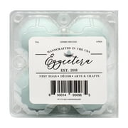Eggcetera Ceramic Nest Eggs Easter Fake Dummy Blue Nesting Chicken Eggs Decor (Ameraucana) - 4 pack