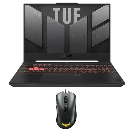 ASUS TUF Gaming A15 (2023) Gaming/Entertainment Laptop (AMD Ryzen 7 7735HS 8-Core, 15.6in 144Hz Full HD (1920x1080), GeForce RTX 4050, Win 11 Home) with TUF Gaming M3