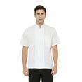 thumbnail image 1 of TOPTIE Veste de Chef à Manches Courtes Blanche Légère à Boutons Uniforme de Chef, 1 of 9