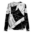 thumbnail image 4 of IROINNID Reduced Womens Long Sleeve Tops Loose Round-Neck Blouse Christmas Printing T-Shirt Tops,Black, 4 of 4