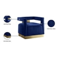 thumbnail image 5 of Meridian Furniture 18.5"H Velvet Accent Chair in Navy and Gold, 5 of 6