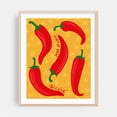 thumbnail image 2 of Hot Peppers - Illustration Kitchen Decor Pattern Pop Art Humor Modern Art Typography Unframed Wall Art Print 11 x 14 inches, 2 of 13