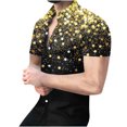 thumbnail image 2 of EQWLJWE Beach Shirts for Men's Geometric Beach Shirts Casual Button Up Short Sleeves 3D Non Positioning Printed Shirt Party Outfit Fun Holiday Costumes for Office, 2 of 5