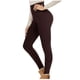 thumbnail image 2 of Pantalones de yoga de cintura alta, informales, de invierno, de color liso, con forro polar, cálidos y de rayón para mujer, 2 of 3