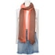 thumbnail image 2 of INSPIRAR CHIC Bufandas de Algodón y Lino para Mujeres con Color Gradiente Ombre Suave, Pañuelo Hijab, Envolturas, Chal 74.8"x35.4" Coral Naranja+Café, 2 of 6