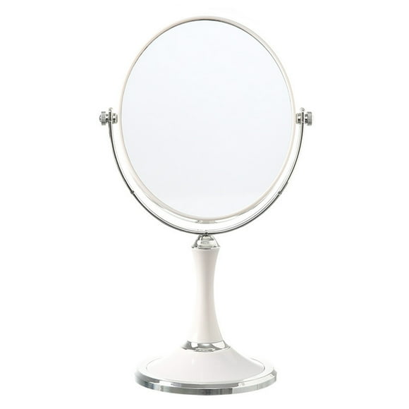 EGNMCR Ornaments Adjustable Normal Three Timesmagnification Double-sided Makeup Mirror 360Rotation Folding Portable Desk Vanity Mirror With Stand Shower Shaving Cosmetic Mirror Makeup Mirror
