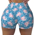 thumbnail image 2 of Balery happy baby axolotls Pantalones cortos de entrenamiento estampados para mujer, sin costuras, ajustados, para gimnasio, yoga, correr, deportes, ejercicio activo, fitness.-Small, 2 of 8
