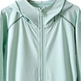 thumbnail image 2 of Casual Girls Full Face Hood Sun Coat Solid Color Comfortable Daily Beach Cycling Lightweight Outdoor Sun Jacket for Kids Size 3T, 2 of 4