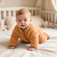 thumbnail image 6 of CAICJ98 Newborn Baby Boy Girl Fleece Outfit Footie Jumpsuit Winter Zipper Long Sleeve One-Piece Romper Snowsuit Warm Clothes,Size 6-9 Months, 6 of 9