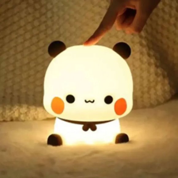 Bubu And Dudu Led Night Light Lamp Panda Bear Kawaii Cute Cartoon Nightlight Kids Home Room Doll Decoration Figure Children Gift Jiayi