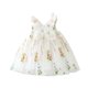 thumbnail image 1 of Odeerbi Niñas Verano Floral Bordado Tul Tutu Vestido Mariposa Alas Flower Girl Vestido Tank Vestido Sin Mangas Tirante Malla Vestido de Sol, 1 of 4