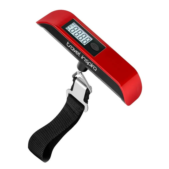 Báscula de equipaje Travel Inspira Digital de 50 kg/110 libras con pantalla LCD roja