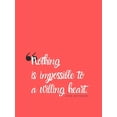 thumbnail image 2 of ArtsyQuotes 12x14 White Modern Wood Framed Museum Art Print Titled - John Heywood Quote: Willing Heart, 2 of 4