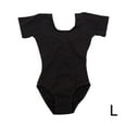thumbnail image 3 of Tenue de Danse Ballet Extensible pour Enfants Confortable Classique Amical Combinaison Col Rond Costume de Danse Doux Justaucorps Noir G, 3 of 9