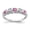 White, variant on Fine Jewelry 14K White Gold 2.75mm Tanzanite AA Diamond Ring for Women Size-6