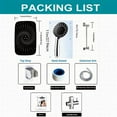 thumbnail image 2 of 12 Inch High Pressure Rain Shower Head Combo With Extension Arm- Wide Showerhead With 5 Handheld Water Spray - Adjustable Dual Showerhead With Anti-Clog Nozzles - Silver Chrome, 2 of 7