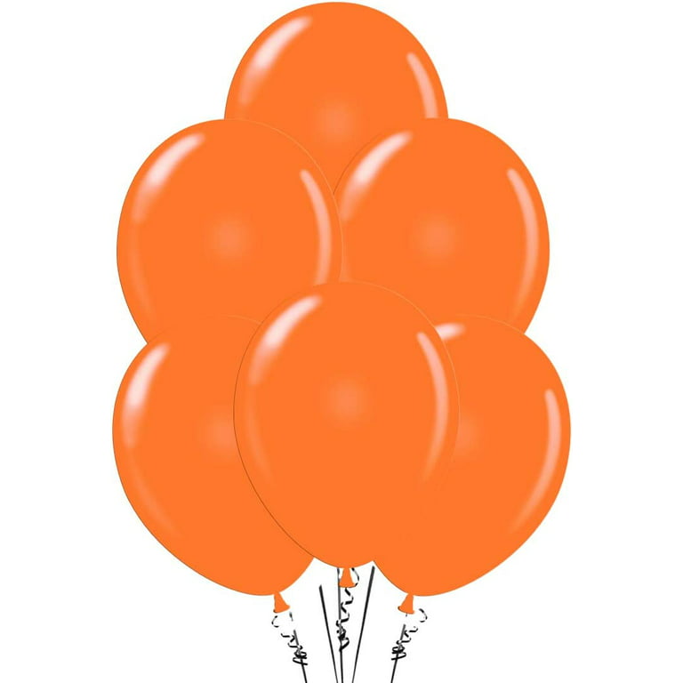Prextex 75 Orange Party Balloons 12 Inch Orange Balloons with Matching  Color Ribbon for Orange Theme Party Decoration, Weddings, Baby Shower,  Birthday