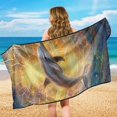 thumbnail image 6 of XYZCANDO Dolphin Splash Art Car Seat Cover Towel Non-Slip for Workout Travel Running, Easy to Install Washable Car Seats Towel Protector Sweatproof, 6 of 11