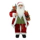 Northlight 24" Rouge et Blanc Père Noël Claus avec des Cadeaux et Tambour Figure de Noël – image 1 sur 5