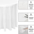 thumbnail image 5 of 8 Pack Round Tablecloth, 84 Inch White Disposable Table Covers Peva Waterproof Plastic Round Tablec, 5 of 5