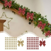 Christmas Ornaments,50PCS Ties Christmas Tree Decorations Accessories Bows Party Favors Christmas Indoor and Outdoor Decorations,Red