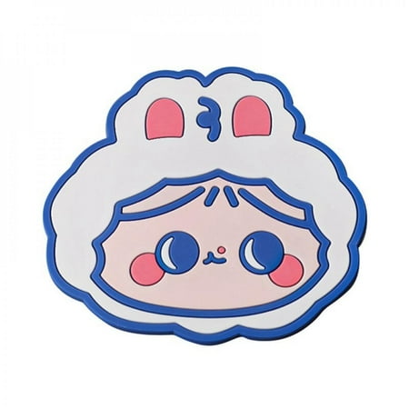 

Monfince Set of 2 Placemats Cute Cartoon Animal Silicone Coaster Insulation Pad Thickened Soft Rubber Bowl Pad Water Cup Tea Placemat
