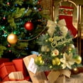 thumbnail image 4 of Flocked Mini Holiday Desktop Ornament Seasonal Tabletop Festive Home Decoration for Christmas Tree Display, 4 of 5